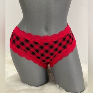 Victoria’s Secret Pink Cotton Lace-Trim Cheeky Cheekster Panty Underwear. NWT